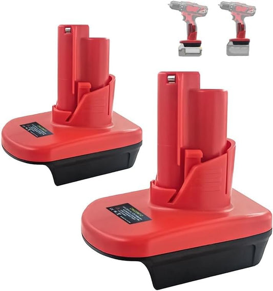 URUN-【Mejorado】-Juego-de-2-adaptadores-de-batería-para-Milwaukee-M18-a-M12,-para-convertidor-de-adaptador-de-batería-Dewalt-20V-a-herramientas-eléctricas-Milwaukee-12V