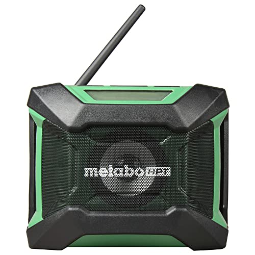 Radio-inalámbrica-Bluetooth-Metabo-HPT-18V-MultiVolt™-|-Solo-herramienta---Sin-batería-|-18-horas-de-autonomía-|-AM/FM-|-9-presintonías-|-Adaptador-de-CA-incluido-|-Garantía-de-por-vida-|-UR18DAQ4