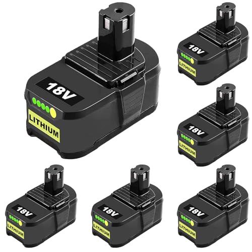 Kulatiom-6X-8.0-Ah/8000-mAh-P108-18-V-Reemplazo-de-batería-Ryobi-de-18-V-Compatible-con-baterías-Ryobi-P102-P103-P104-P105-P107-P108-P109-P190-P122-Paquetes-de-baterías-para-herramientas-inalámbricas-(6X)