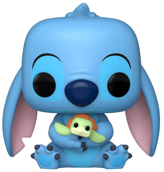 Funko Lilo & Stitch POP! Disney Stitch Exclusivo Figura de Vinilo #1353 [with Turtle], Dorado
