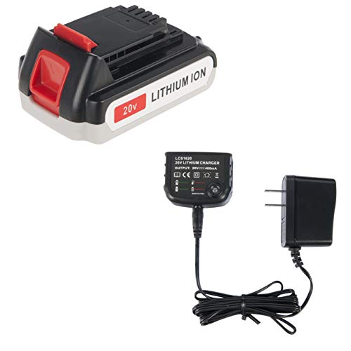 Batería-de-litio-Cell9102-de-20-V-y-cargador-para-Black-&-Decker-LCS1620-de-20-V,-cargador-y-batería-LBXR20,-BXR20-OPE,-LBXR2020,-LBXR20,-capacidad-de-salida:-3,0-Ah