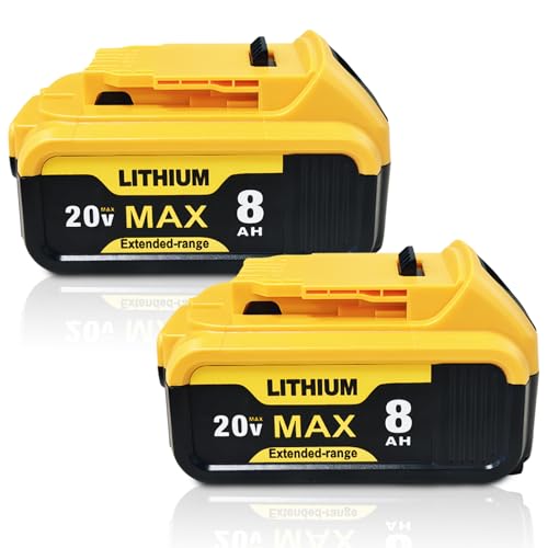 Paquete-de-2-baterías-de-repuesto-ovevevovel-de-8000-mAh-para-Dewalt-20-V-MAX,-compatibles-con-herramientas-inalámbricas-DCB200/206/207/201,-potencia-de-larga-duración.