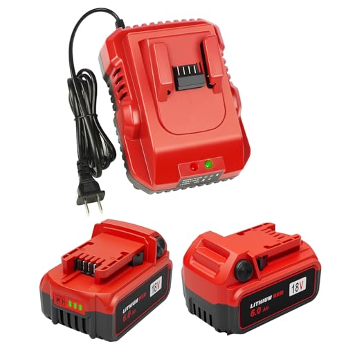 Paquete-de-2-baterías-KOOMICY-de-18-V-y-6-Ah-para-Milwaukee-M-18-y-1-cargador.
