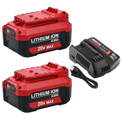 Fhybat---Paquete-de-2-baterías-de-iones-de-litio-de-6,0-Ah-y-20-voltios-CMCB206-de-repuesto-para-Craftsman-V20-y-cargador-CMCB104,-compatible-con-Craftsman-20-V-(CMCB201,-CMCB202,-CMCB204,-CMCB205,-CMCB209,-color-rojo)