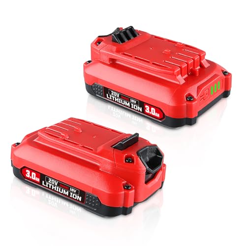 Batería-de-litio-V20-de-3,0-Ah-y-20-V-(paquete-de-2)-para-Craftsman-(20-V)-V20-CMCB202-CMCB202-2-CMCB201-CMCB204-CMCB206-CMCB204-2.-Compatible-con-herramientas-eléctricas-inalámbricas-Craftsman-de-20-V.