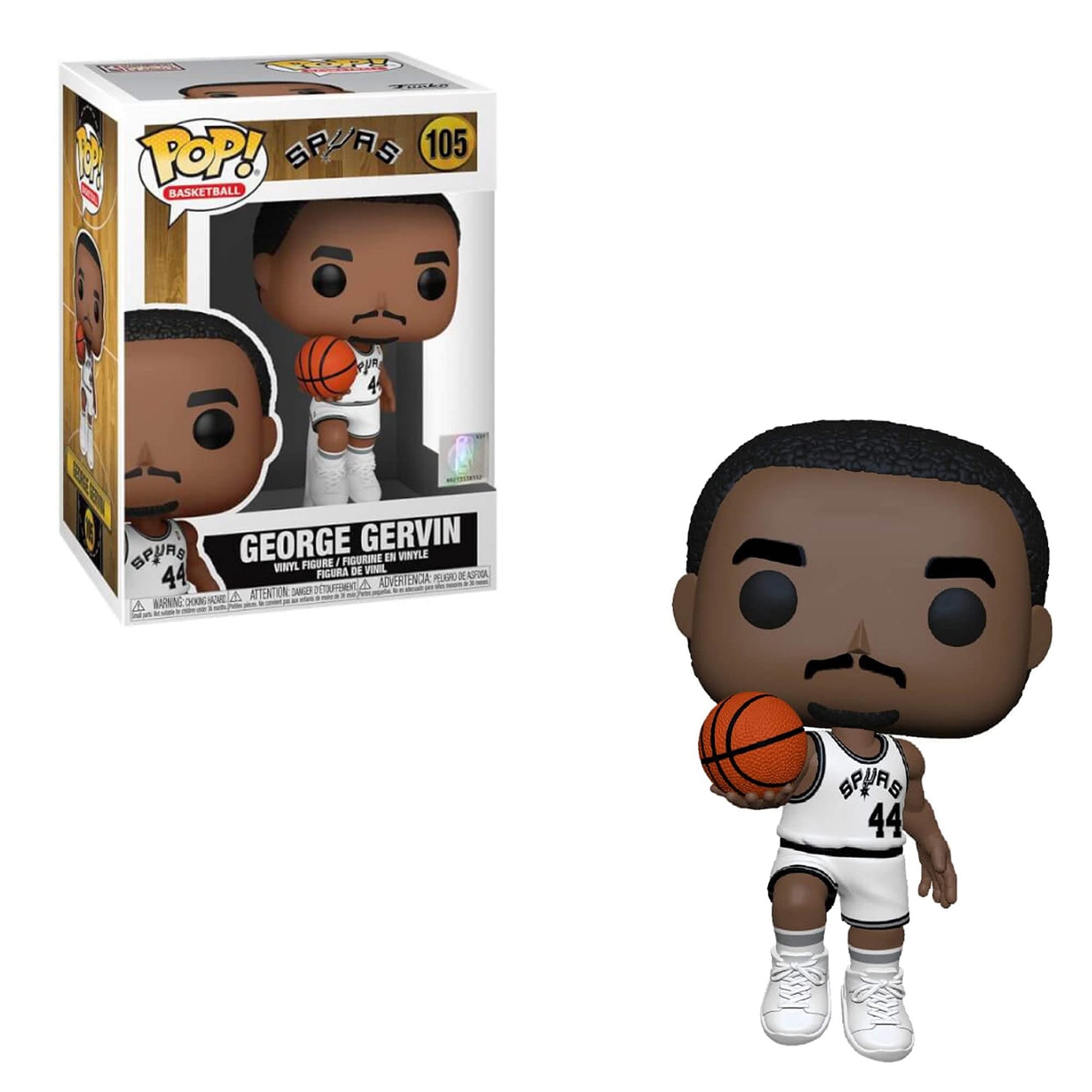 Funko Pop! NBA: Legends - George Gervin (San Antonio Spurs Home Jersey) Collectible Figura de Vinilo, Multicolor (55218)