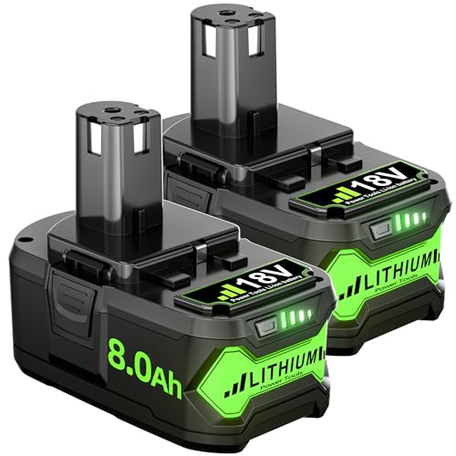JUNWOOD---Paquete-de-2-baterías-de-repuesto-de-18-V-para-Ryobi-P108-(8,0-Ah,-litio,-18-V),-ONE+-Plus,-P102,-P103,-P104,-P105,-P107,-P108,-PBP005,-P109,-P190,-P191-y-P122