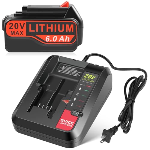 Batería-de-litio-de-20-V-para-Black-and-Decker-(6,0-Ah),-reemplazo-de-batería-y-cargador-combinado,-compatible-con-herramientas-inalámbricas-LBXR20,-LBXR20B,-LBXR20-OPE,-LBXR2020,-LBXR20,-LB20,-LBX20,-LB2X4020.