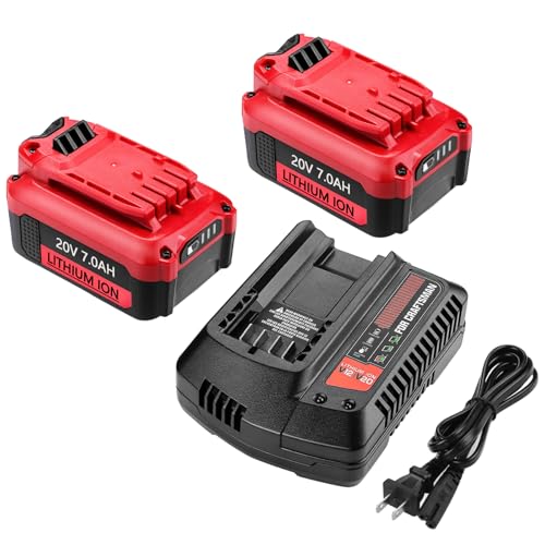 Batería-y-cargador-V20-de-7000-mAh-mejorados,-compatible-con-Craftsman-20-V,-reemplazo-de-batería-CMCB204,-CMCB205,-CMCB202,-CMCB202-2,-CMCB201,-CMCB206,-CMCB209,-CMCD700C-con-cargador-CMCB104.