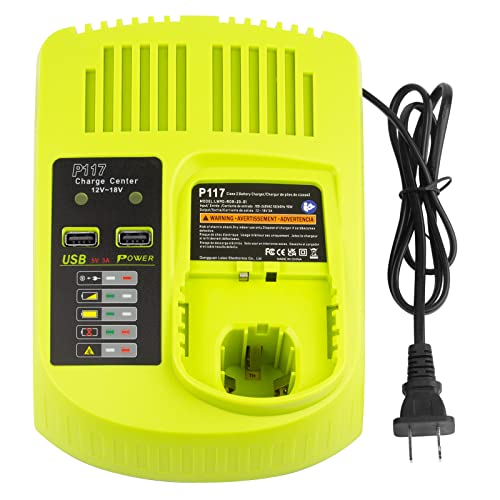 Cargador-rápido-Futurebatt-de-18-V-para-batería-Ryobi-P117-de-12-V-a-18-V-One+-de-iones-de-litio/NiCad/NiMH-P102,-P108,-P189,-P197,-P103,-P105,-P107,-P190,-P191,-PBP002-y-PBP005