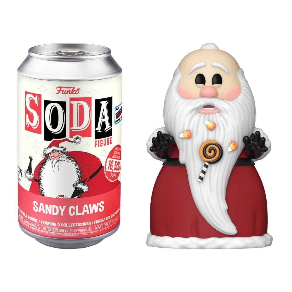 Funko Soda Vinyl: NBC The Pesadilla Antes de Navidad - Sandy Claws Sealed Can with 1 in 6 Chance at Chase (NYCC 2023 Shared Exclusivo)
