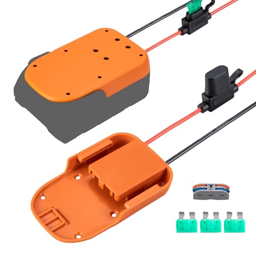 Adaptador-de-rueda-eléctrica-Crtbelfy-compatible-con-batería-Ridgid-de-18-V-con-fusible-y-terminal-de-cable,-convertidor-de-potencia-con-cable-de-calibre-14-para-camiones-RC,-juguetes-RC,-robótica-y-luces-de-trabajo.
