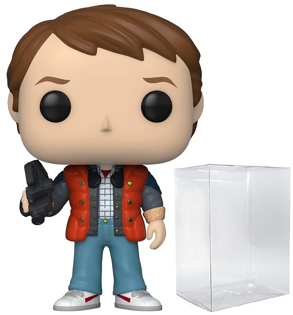 Funko Pop: POP Back to The Future - Marty McFly in Puffy Vest Funko Figura de Vinilo (Bundled with Compatible Box Protector Case), Multicolored, 3.75 Pulgadas