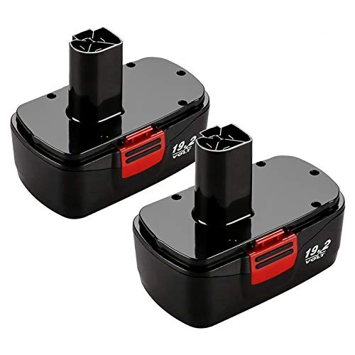 Batería-de-repuesto-Craftsman-DieHard-C3-de-19,2-V.-Compatible-con-baterías-Craftsman-de-19,2-V:-315.115410,-315.11485,-130279005,-1323903,-120235021-y-11375.-Taladros-inalámbricos-(paquete-de-2,-3600-miliamperios).