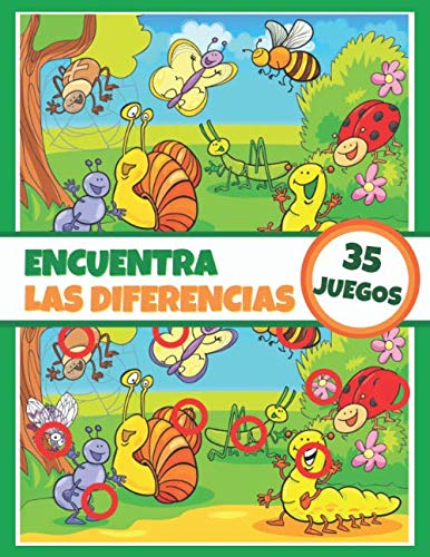 Libro: Encuentra las diferencias - 35 juegos: Libro de actividades para niños - Libro de juegos - A partir de 5 años