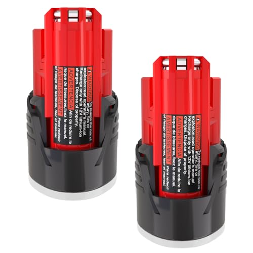 Ziment---Paquete-de-2-baterías-de-12-V-compatibles-con-Milwaukee-M12-(3,0-Ah)-para-herramientas-inalámbricas-Milwaukee-de-12-V-(48-11-2420,-48-11-2440,-48-11-2402-y-48-11-2411)