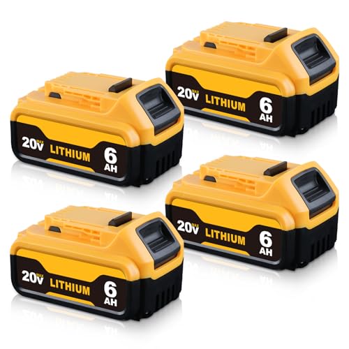Paquete-de-4-baterías-de-iones-de-litio-Xmenany-de-6000-mAh-para-DeWalt-20-V-MAX-X*R-DCB204-DCB203-DCB206-DCB200-DCB201-DCB205-2-DCB180-DCB181.-Compatible-con-herramientas-DeWalt-de-20-V.