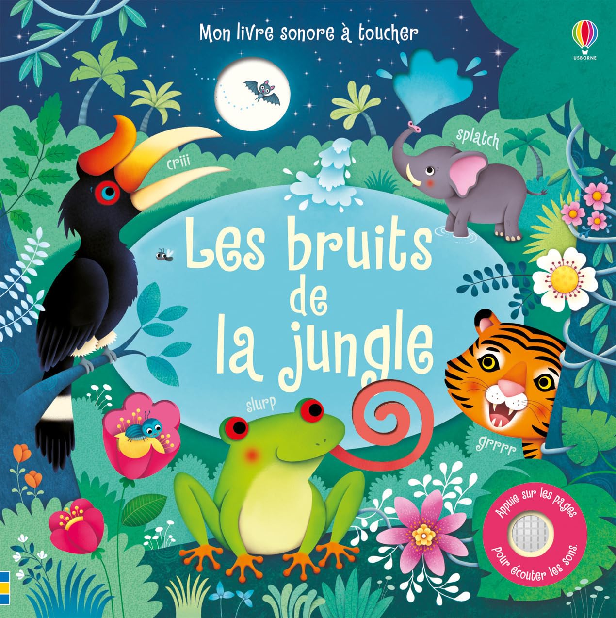 Libro: Les bruits de la jungle - Mon livre sonore à toucher - Dès 1 an