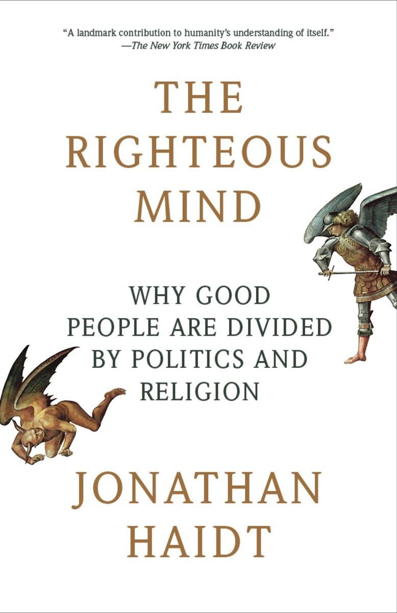Libro: The Righteous Mind: Why Good People Are Divided by Politics and Religion