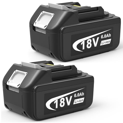 Djsanu---Paquete-de-2-baterías-de-litio-de-repuesto-de-18-V-y-6000-mAh-de-larga-duración-para-Makita-de-18-V,-6,0-Ah-de-potencia-con-indicador-LED,-compatible-con-Makita-BL1850B/BL1860B/BL1840B/BL1820B-y-herramientas/cargadores-inalámbricos.