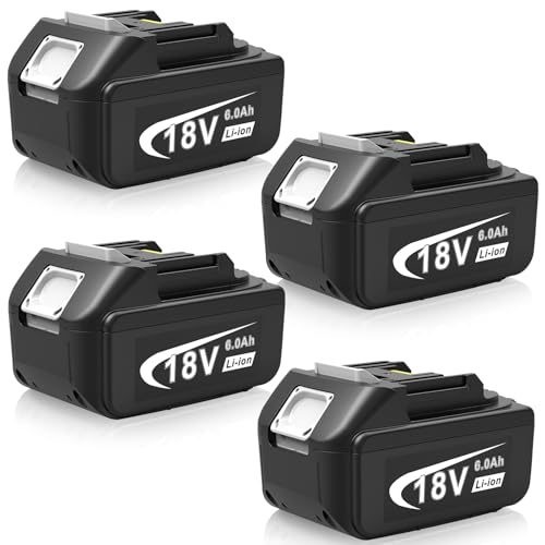 Djsanu---Paquete-de-4-baterías-de-litio-de-repuesto-de-18-V-y-6000-mAh-de-larga-duración-para-Makita-de-18-V,-6,0-Ah-de-potencia-con-indicador-LED,-compatible-con-Makita-BL1850B/BL1860B/BL1840B/BL1820B-y-herramientas/cargadores-inalámbricos.