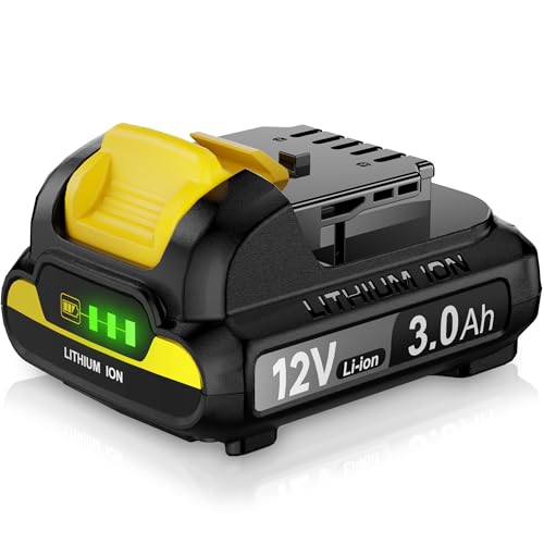 Batería-de-repuesto-TenHutt-【Actualización】-de-12-V-y-3,0-Ah-para-herramienta-eléctrica-inalámbrica-Dewalt-12-V-MAX-DCB120-DCB123-DCB124-DCB127,-batería-de-iones-de-litio