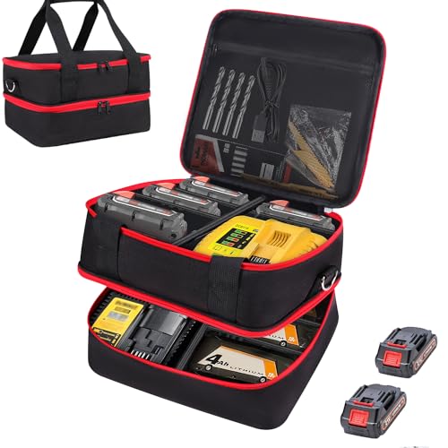 Estuche-rígido-para-baterías-Milwaukee-M18-y-M12,-caja-de-almacenamiento-para-baterías-y-cargador,-caja-de-transporte-para-herramientas.