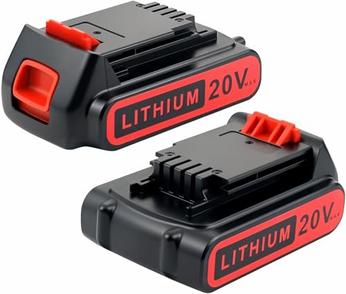 Batería-Powerost-Lbxr20-de-repuesto-(2-paquetes,-20-V-máx.,-4-Ah)-para-Black-&-Decker-(batería-de-iones-de-litio-de-20-voltios,-Lb2x4020,-Lbxr2020,-Ope,-Lbxr20b)