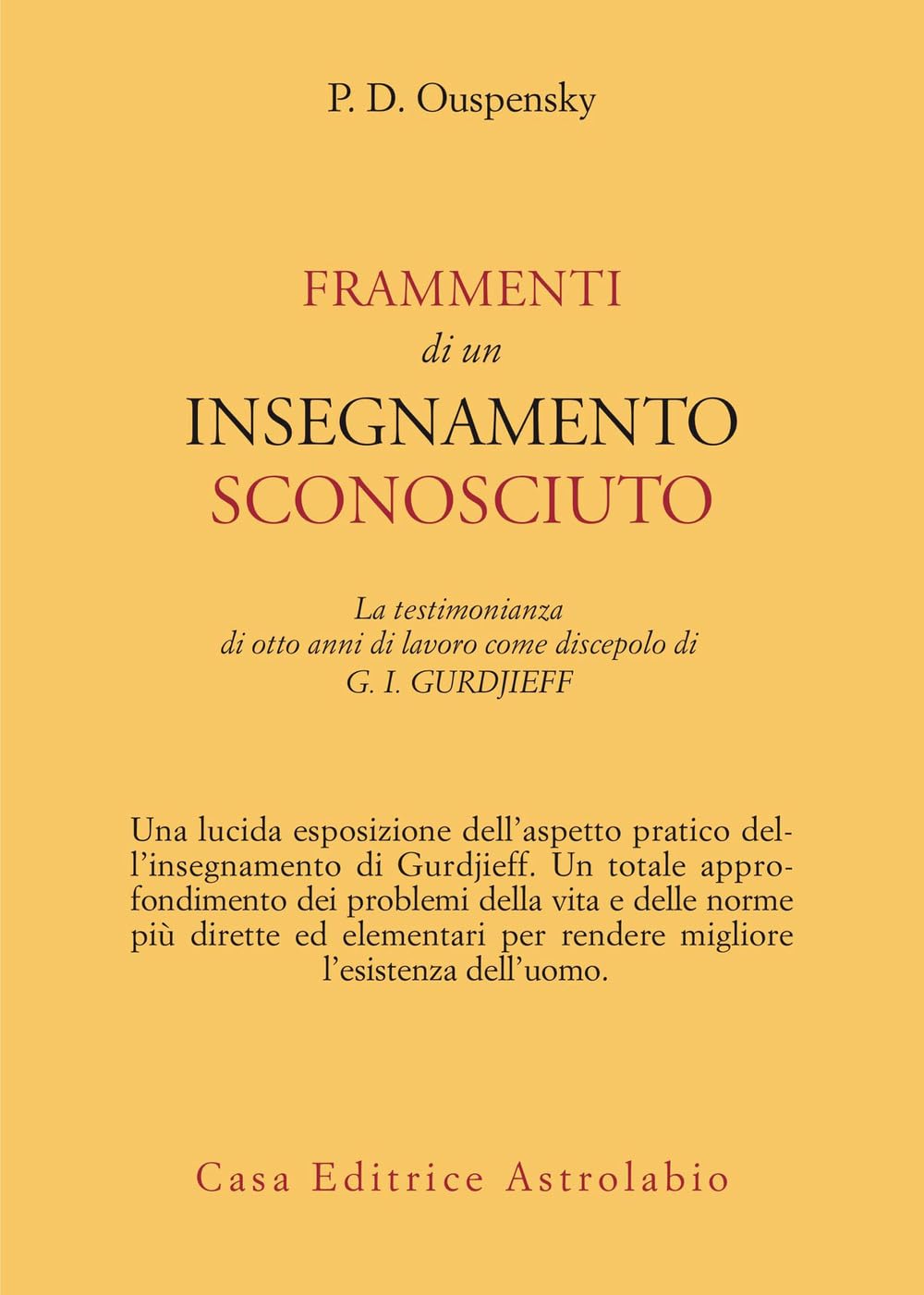 Libro: Frammenti di un insegnamento sconosciuto (Ulisse)