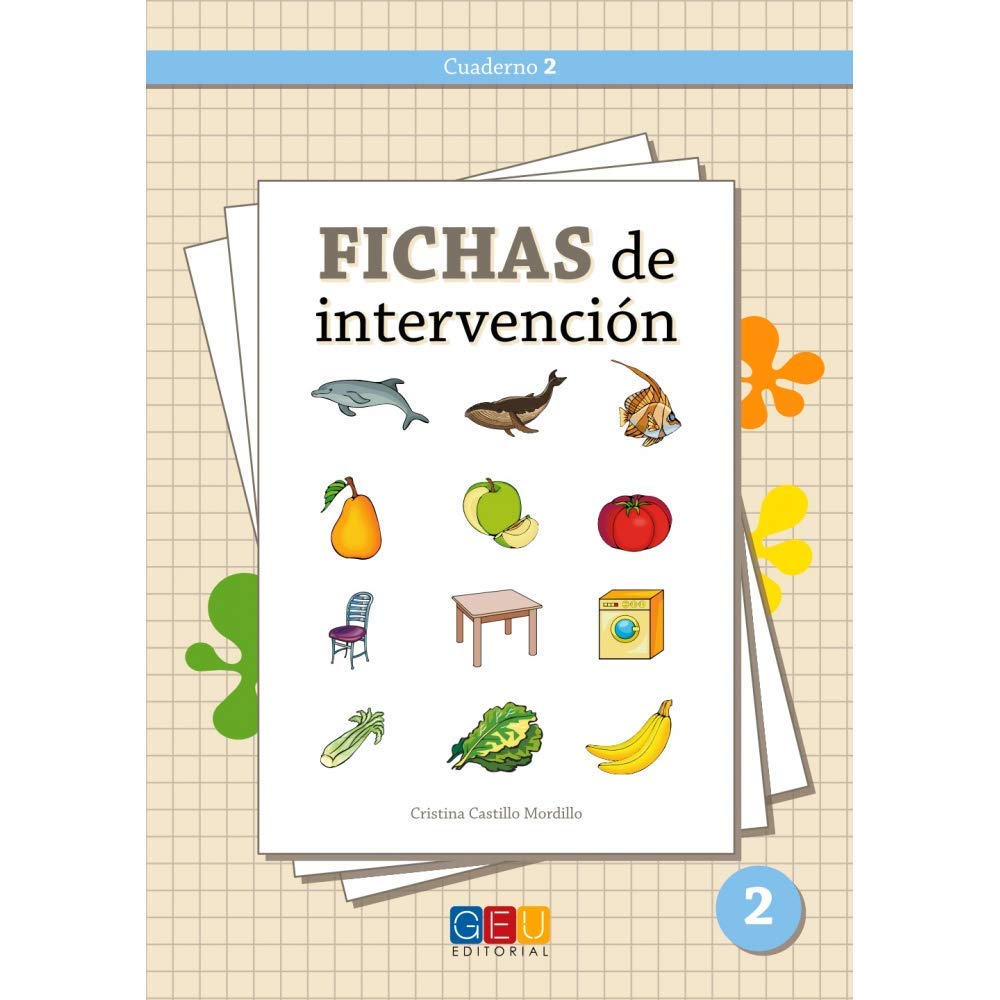 Libro: Fichas de intervención 2 / Editorial GEU / Recomendado TDAH/ Trabaja fácil conceptos del lenguaje / Material de apoyo / Estimulo funciones cognitivas (Fichas De Atencion)