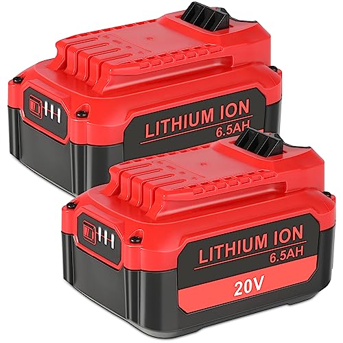 Batería-de-iones-de-litio-KUNLUN-V20-de-6,5-Ah-para-Craftsman-de-20-V-(CMCB204,-CMCB205,-CMCB206,-CMCB202,-CMCB201,-CMCS500B)-(2-unidades,-máx.-20-V)-(solo-para-la-serie-V20)
