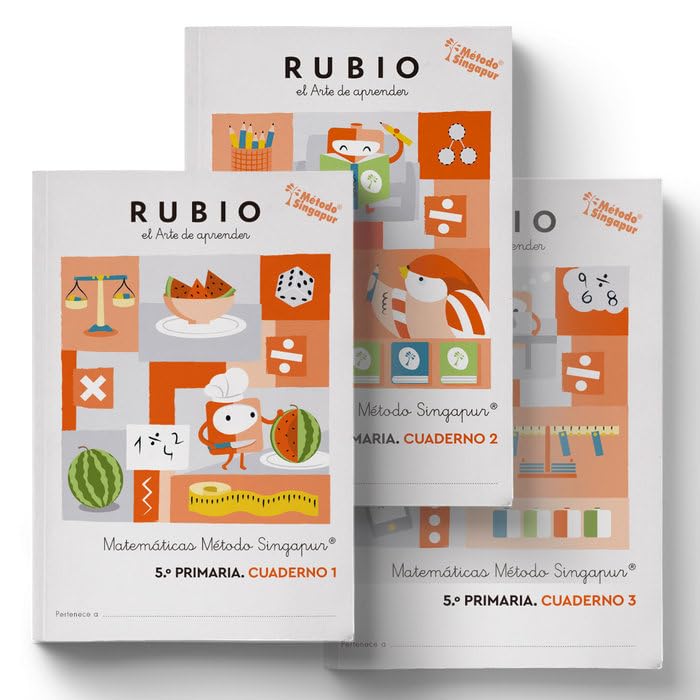 Libro: Matemáticas Método Singapur 5.º Primaria RUBIO
