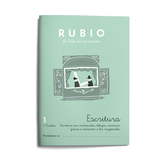 1 Escritura RUBIO | Minúsculas, dobujos, números e iniciación a las mayúsculas | +5 años