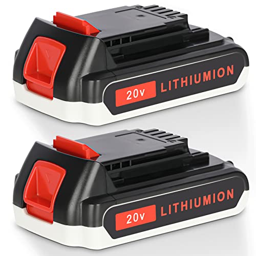 JYJZPB---2-paquetes-de-baterías-de-repuesto-de-3000-mAh-compatibles-con-Black-&-Decker,-batería-de-litio-de-20-V-LB20-LBX20,-para-BLACK+DECKER-LBXR20,-batería-Decker-para-herramientas-inalámbricas-Black-&-Decker-MAX-de-20-voltios