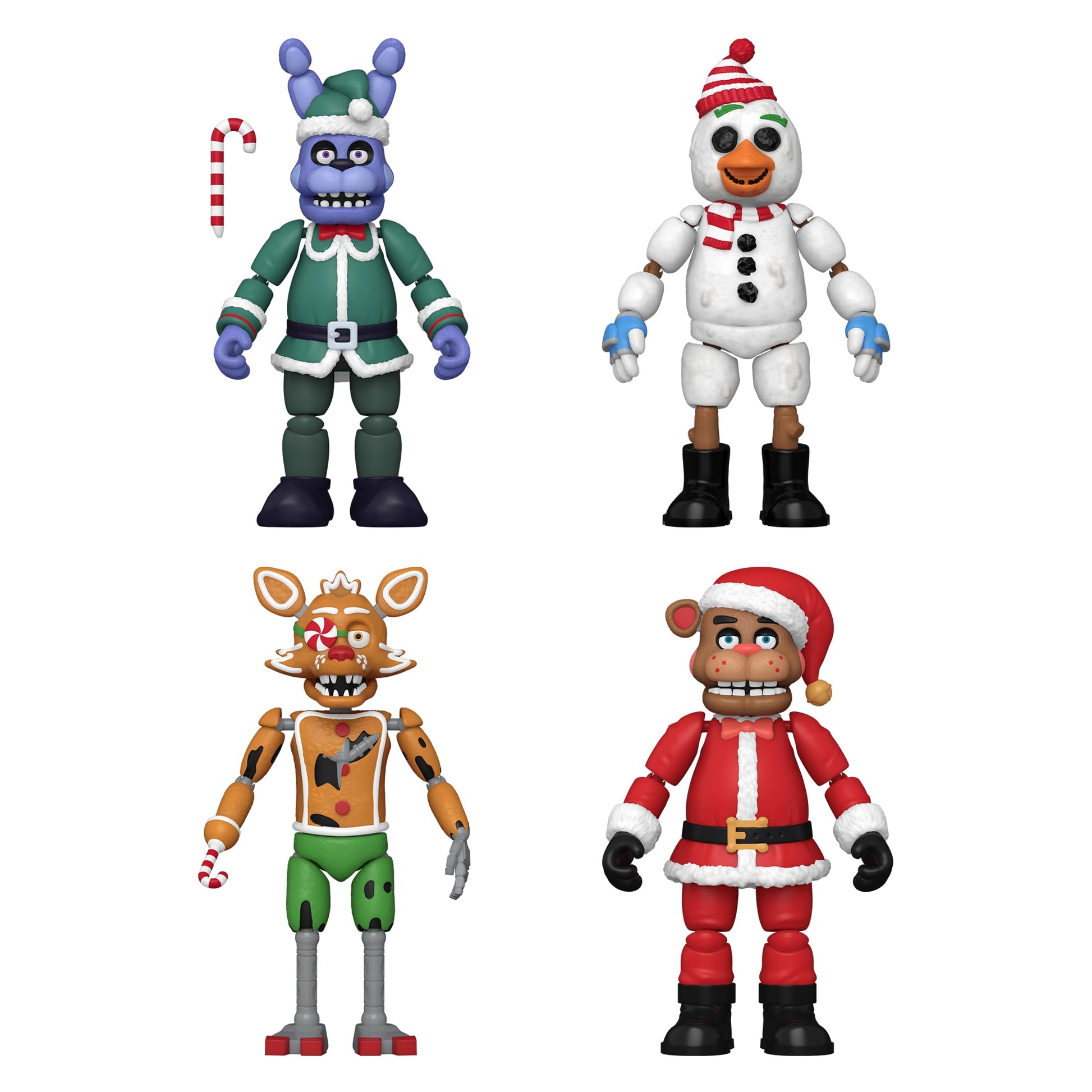 Funko Pop! FNAF 2023 Set of 4 - Five Nights at Freddy's - Freddy, Bonnie, Chica and Foxy Navidad Editions