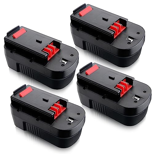 PDstation【Paquete-de-4-baterías-HPB18-de-4800-mAh-para-Black-and-Decker,-batería-de-18-V,-Ni-MH,-HPB18-OPE,-FSB18,-herramientas-244760-00,-A1718,-FS18FL,-FSB18,-herramientas-eléctricas-inalámbricas-Firestorm