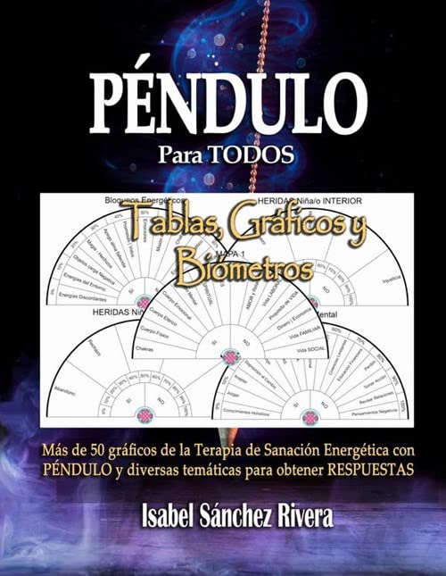 Libro: Tablas, Gráficos y Biómetros. Péndulo para TODOS: Más de 50 gráficos de la Terapia de Sanación Energética con PÉNDULO y diversas temáticas para obtener RESPUESTAS