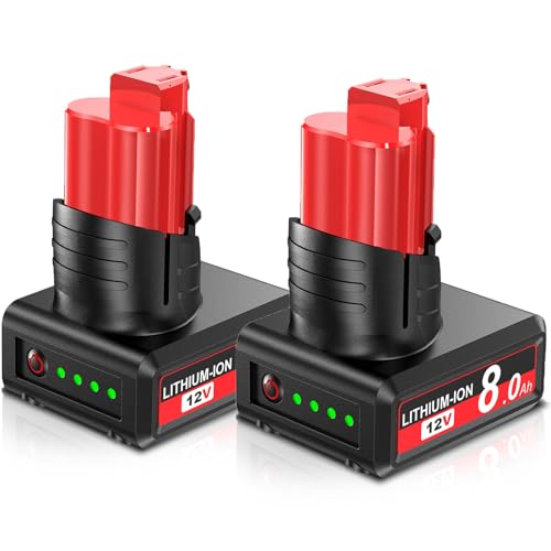 2-paquetes-de-baterías-M12-de-12-V-y-8000-mAh-de-repuesto-para-Milwaukee-M12,-batería-de-iones-de-litio-compatible-con-48-11-2411,-48-11-2420,-48-11-2401,-48-11-2402,-48-11-2401,-herramientas-inalámbricas-M12-de-12-V,-indicador-LED
