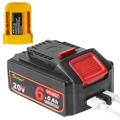 Batería-de-repuesto-Waitley-mejorada-de-20-V-y-6-A-para-Dewalt-20-V-Max-DCB200-DCB203-DCB204-DCB206,-compatible-con-herramientas-eléctricas-inalámbricas-Dewalt-de-20-voltios-con-puerto-USB-y-carga-rápida-tipo-C.