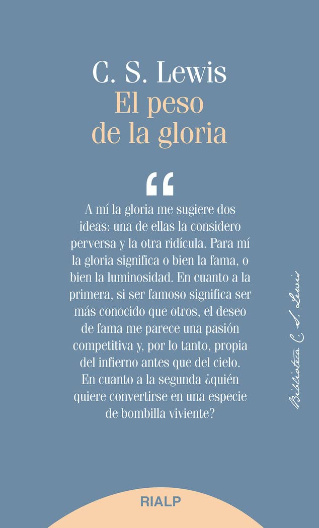 Libro: Peso De La Gloria (Bibilioteca C. S. Lewis)