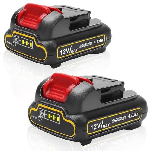 Batería-Bebenrama-de-12-V-y-4-Ah-(paquete-de-2)-compatible-con-Dewalt-12-V-Max---Reemplazo-para-DCB120,-DCB121,-DCB127---Baterías-recargables-de-iones-de-litio-para-herramientas-inalámbricas-Dewalt-de-12-V