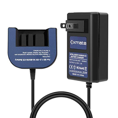 Cargador-de-batería-Exmate-Multivolt-de-1,2-V-a-18-V-Ni-MH/Ni-Cd-compatible-con-baterías-deslizables-Black-&-Decker-de-9,6-V,-12-V,-14,4-V-y-18-V-HPB18-HPB18-OPE-FSB18-HPB14-FSB14-HPB12-FS12B-HPB96-FSB96