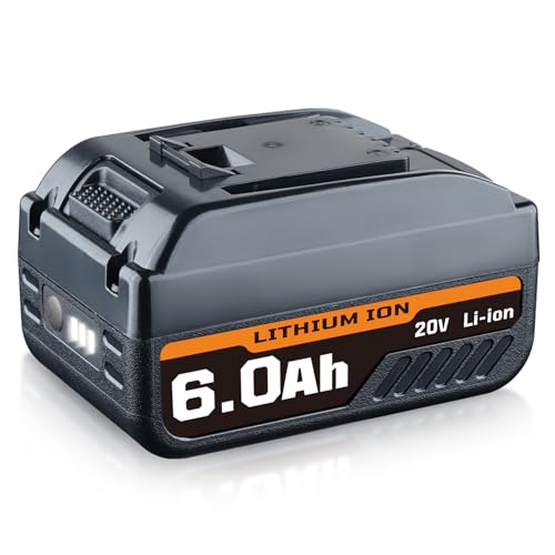 Batería-de-iones-de-litio-DASNITE-WA3520-de-6.0-Ah,-repuesto-para-Worx-(20-V-máx.,-litio,-WA3525,-WA3575,-WA3578),-compatible-con-Worx-de-20-V,-WG151s,-WG155s-y-WG251s.