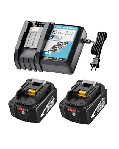 Paquete-de-2-baterías-de-6.0-Ah-y-18-V-con-cargador-de-repuesto-para-baterías-Makita-de-18-V-y-cargador-compatibles-con-baterías-de-iones-de-litio-de-18-voltios-Makita-BL1860,-BL1850,-BL1840,-BL1830,-BL1820-y-BL1815.-Herramientas-eléctricas-inalámbricas.