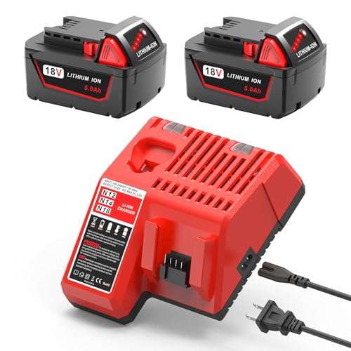Batería-de-litio-FORBETER-de-18-voltios-y-5-Ah-para-Milwaukee-M18-(48-11-1850),-compatible-con-cargadores-de-batería-Milwaukee-de-18-V-y-herramientas-eléctricas-inalámbricas.
