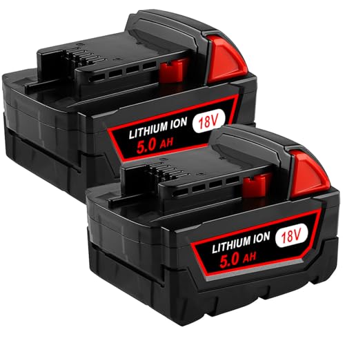 Batería-de-repuesto-de-litio-WLBDTSK-de-5,0-Ah-y-18-V-para-M18,-compatible-con-herramientas-eléctricas-inalámbricas-Milwaukee-M18-48-11-1852,-48-11-1850,-48-11-1840,-48-11-1890,-48-11-1828-y-48-11-1815
