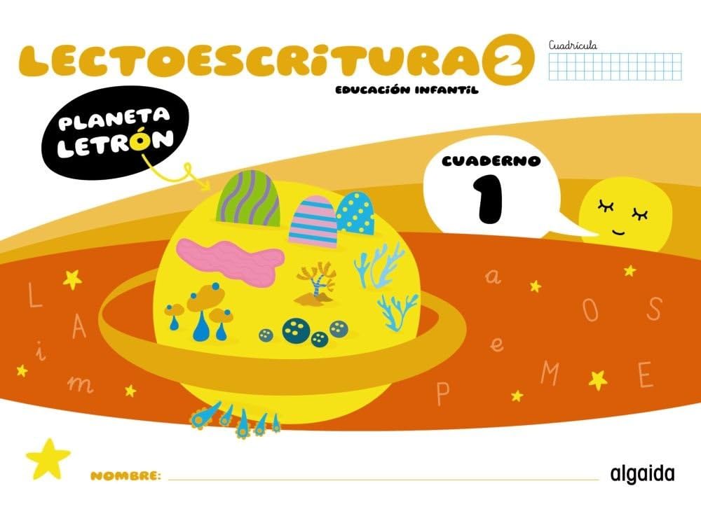 Libro: Planeta Letrón. Lectoescritura. Nivel 2. Cuaderno 1. Cuadrícula