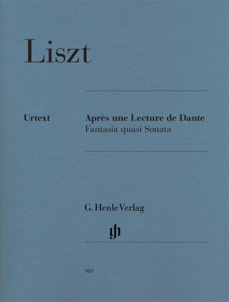 Libro: APRES UNE LECTURE DE DANTE - FANTASIA QUASI SONATA