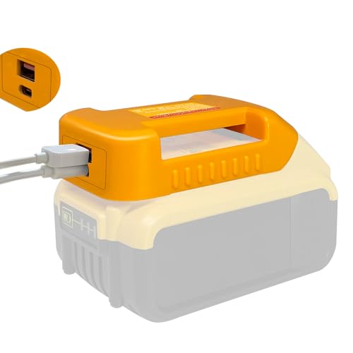 Adaptador-de-cargador-USB-BTRUI-1*-para-batería-Dewalt-de-20-V-con-interfaz-de-carga-rápida-USB-y-tipo-C-(solo-adaptador)