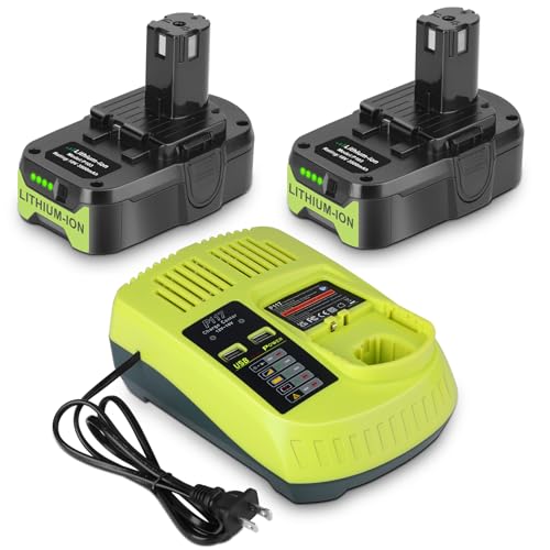 KUNLUN---Paquete-de-2-baterías-P102-de-3,5-Ah-para-Ryobi-de-18-V-y-cargador-P117-(compatible-con-herramientas-eléctricas-Ryobi-ONE+-de-18-V,-P103,-P104,-P105,-P107,-P109,-P190,-P191-y-P122)